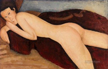  reclinado Lienzo - Desnudo reclinado de espaldas Amedeo Modigliani